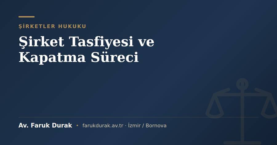 Şirket tasfiyesi ve kapatma süreci konulu blog yazısı kapak görseli - Av. Faruk Durak